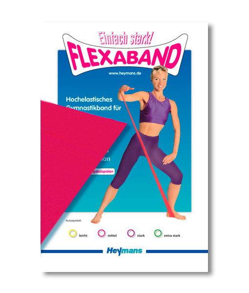 FlexaBand Heymans Fitnessband Gymnastikband L x B: 10 Meter x 15 cm.Farbwahl 