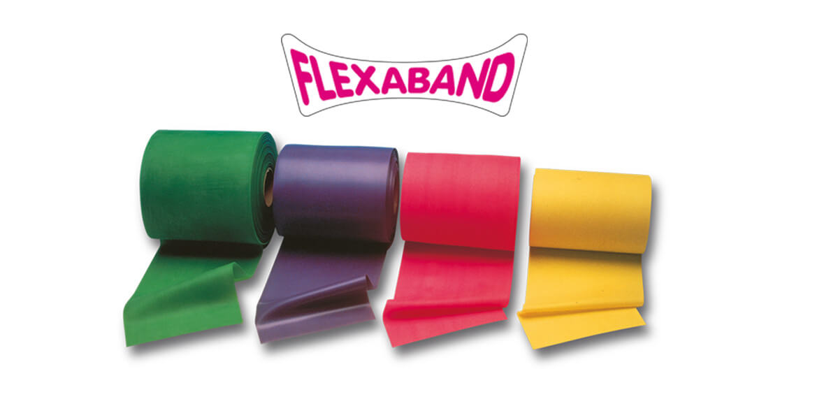flexaband gymnastikband 4 rollen mit logo
